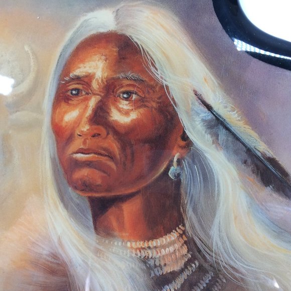 Aboriginal Themed Wall Clock with Buffalo - Picture 2 of 4